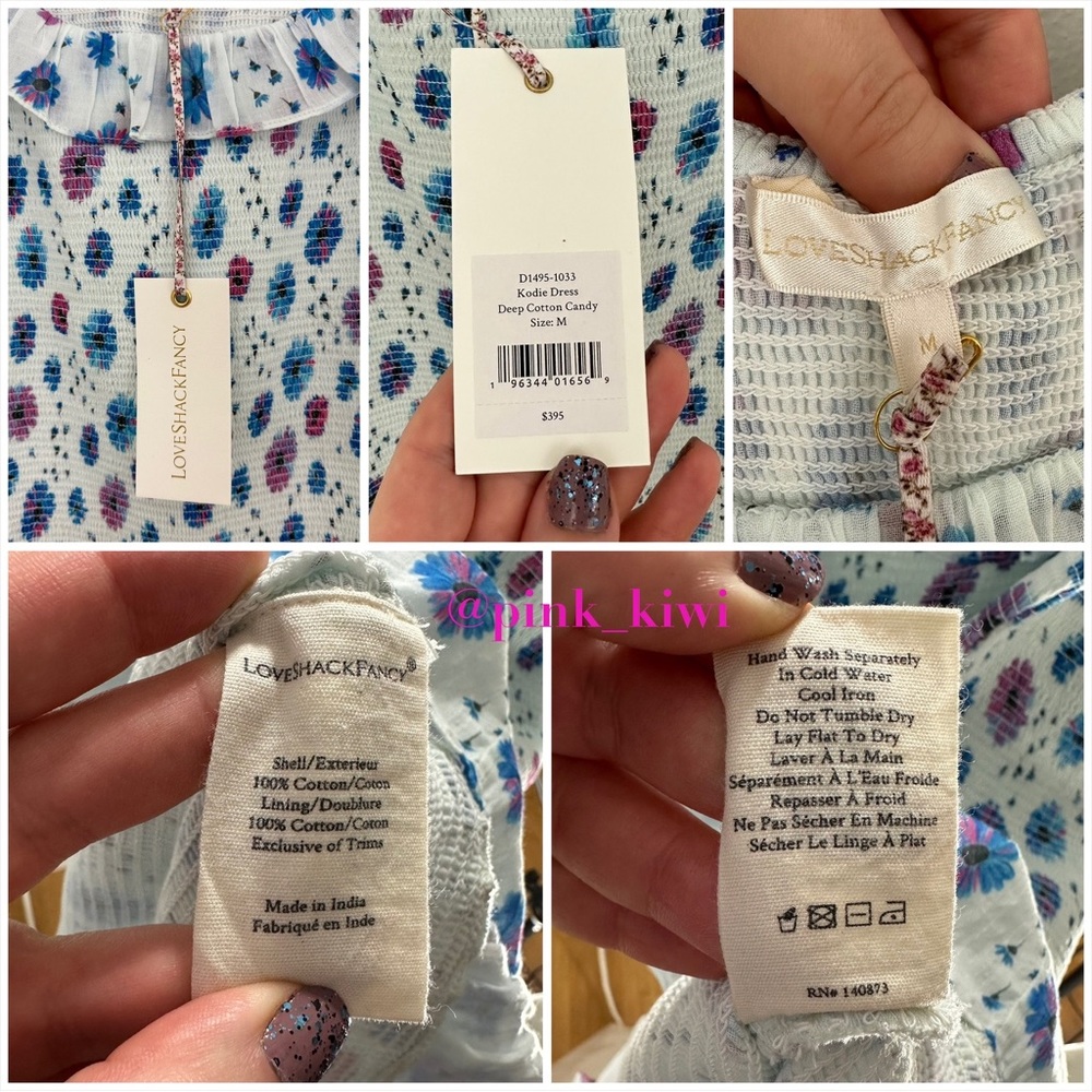 LoveShackFancy Kodie Smocked Ruffle Floral Mini Dress - Picture 17 of 17
